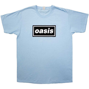 Oasis Unisex T-Shirt: Decca Logo (Light Blue)