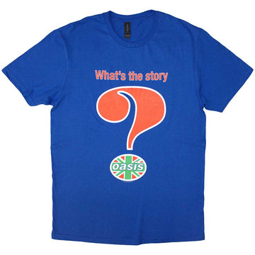 Oasis Unisex T-Shirt: Question Mark (Blue)