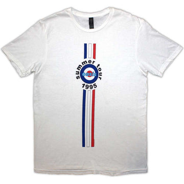 Oasis Unisex T-Shirt: Stripes '95 (White)