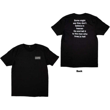 Oasis Unisex T-Shirt: Some Might Say Lyric (Black) (Back Print)