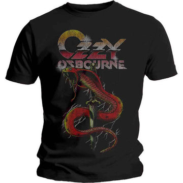 Ozzy Osbourne Unisex T-Shirt: Vintage Snake (Black)