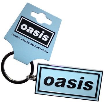 Oasis Keychain/Keyring: Logo Sky Blue