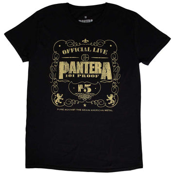 Pantera Unisex T-Shirt: 101 Proof - Black