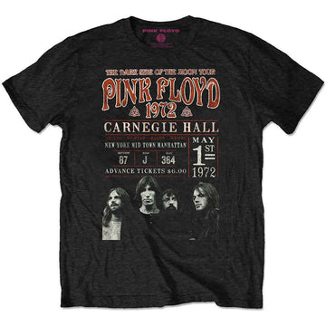 Pink Floyd Unisex T-Shirt: Carnegie '72 (Black)