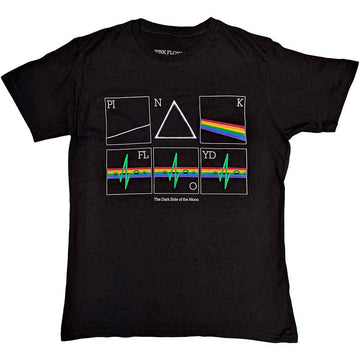 Pink Floyd Unisex T-Shirt: Prism Heart Beat (Black)