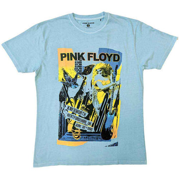 Pink Floyd Unisex T-Shirt: Knebworth Live (Blue) (Wash Collection)