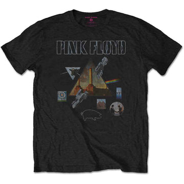 Pink Floyd Unisex T-Shirt: Montage (Black)