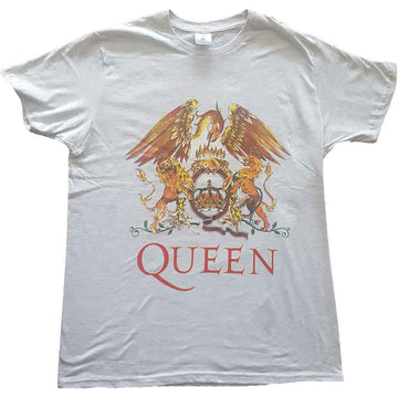 Queen Unisex T-Shirt: Classic Crest (Grey)