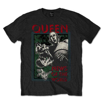 Queen Unisex T-Shirt: News of the World (Black)