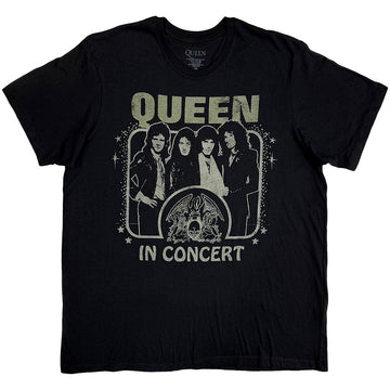 Queen Unisex T-Shirt: In Concert (Black)