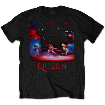 Queen Unisex T-Shirt: Live Shot Spotlight (Black)
