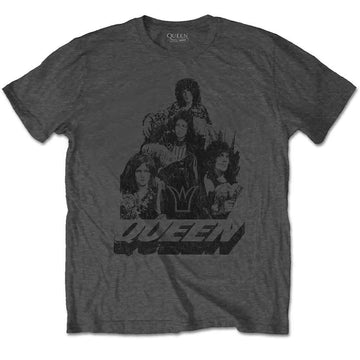 Queen Unisex T-Shirt: 70s Photo (Charcoal Grey)