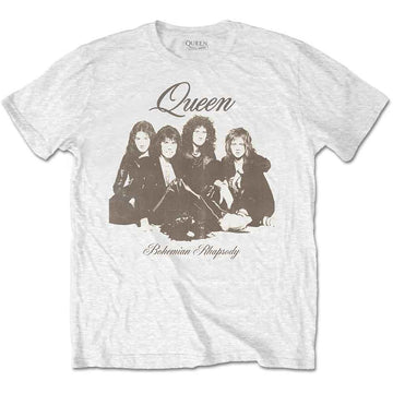 Queen Unisex T-Shirt: Bo Rhap Portrait (White)