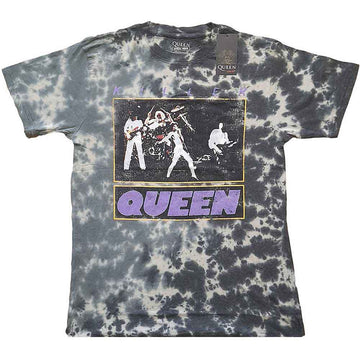 Queen Unisex T-Shirt: Killer Queen (Grey) (Wash Collection)