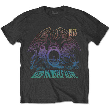 Queen Unisex T-Shirt: Keep Yourself Alive (Charcoal Grey)