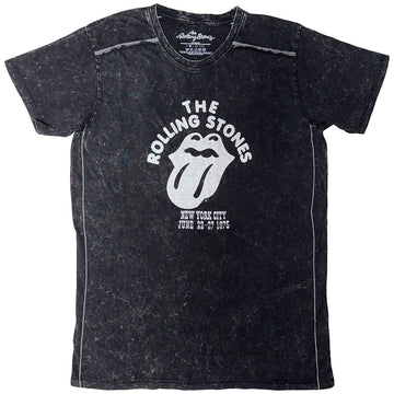 The Rolling Stones Unisex T-Shirt: NYC '75 (Black) (Wash Collection)