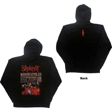 Slipknot Unisex Pullover Hoodie: Minneapolis '09 (Black) (Back Print)