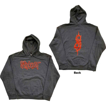Slipknot Unisex Pullover Hoodie: Logo (Grey) (Back Print)