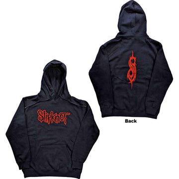 Slipknot Unisex Pullover Hoodie: Logo (Navy Blue) (Back Print)