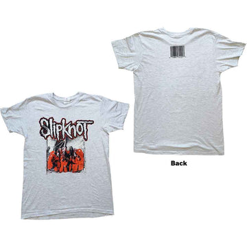 Slipknot Unisex T-Shirt: Self Titled (Back Print) - Grey