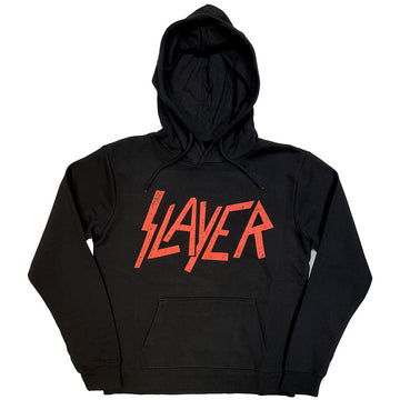 Slayer Unisex Pullover Hoodie: Distressed Logo (Black)