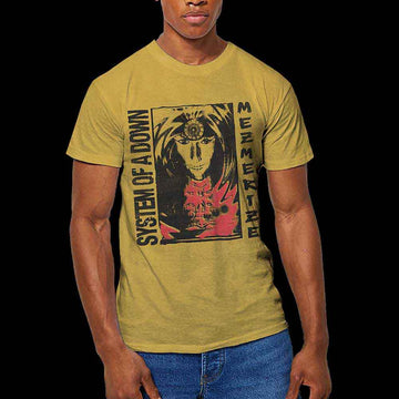 System Of A Down Unisex T-Shirt: Reflections (Wash Collection) - Yellow
