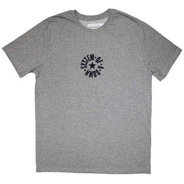 System Of A Down Unisex T-Shirt: Mini Circle Logo (Grey)