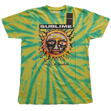 Sublime Unisex T-Shirt: 40oz To Freedom (Wash Collection) - Green