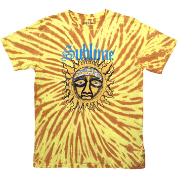 Sublime Unisex T-Shirt: Sun Face (Wash Collection) - Yellow