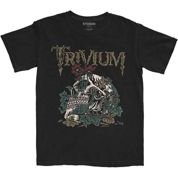 Trivium Unisex T-Shirt: Skelly Flower - Black