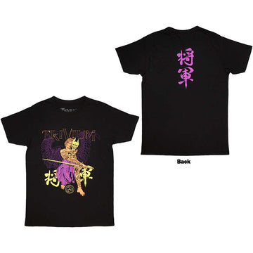 Trivium Unisex T-Shirt: Kanji (Black) (Back Print)