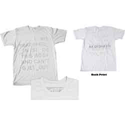 Radiohead Unisex T-Shirt: Trapped (White) (Back Print)
