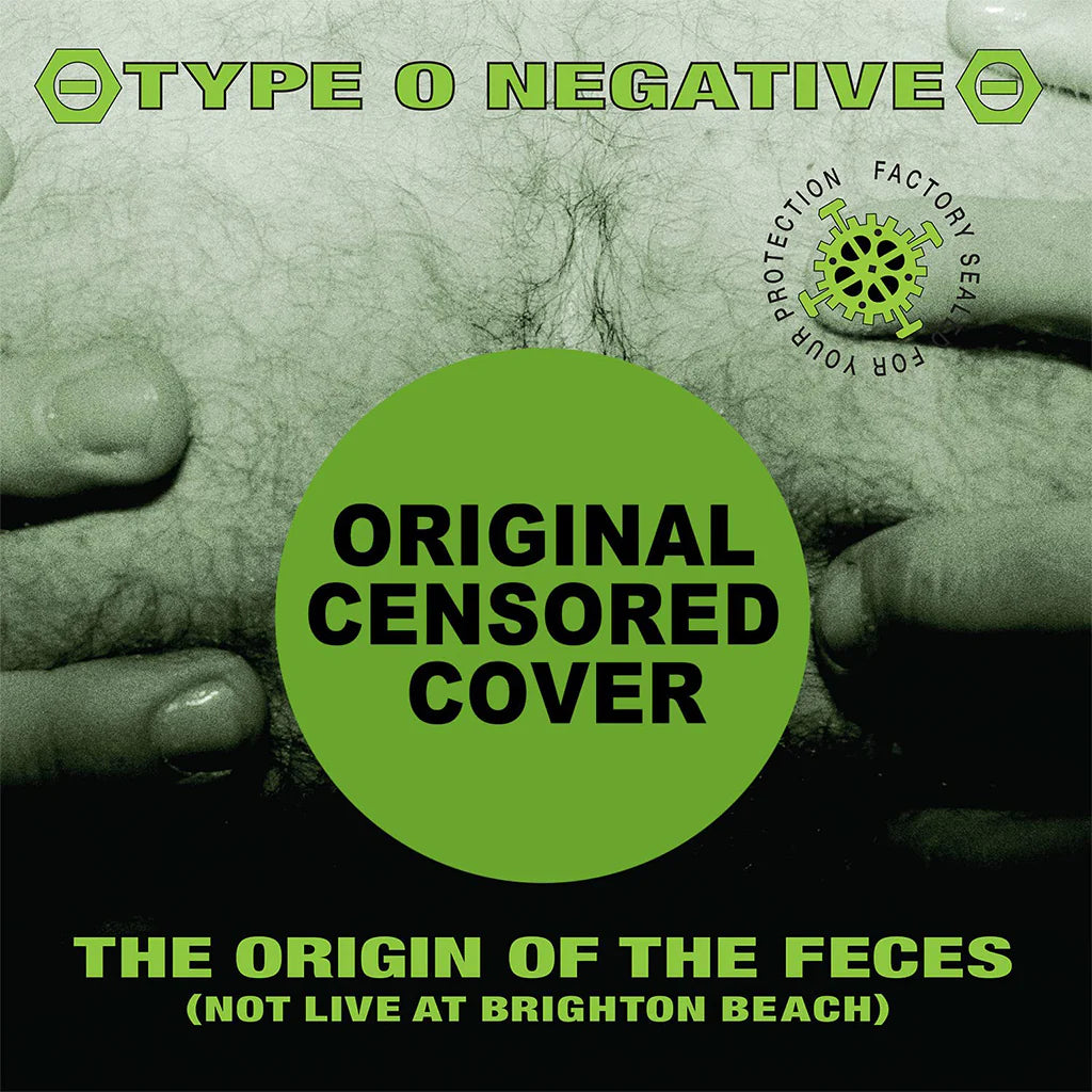 Type O Negative - The Origin Of The Feces (Not Live At Brighton Beach) - 30th Anniversary Ed. w/ Original Cover Art & Poster - 2LP - Green & Black Marbled Vinyl