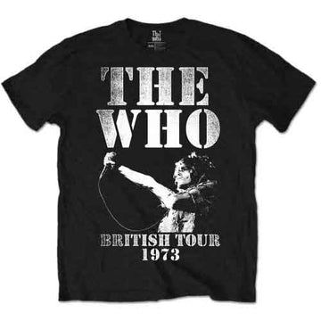 The Who Unisex T-Shirt: British Tour 1973 (Black)