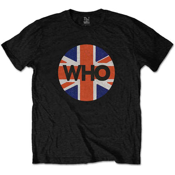 The Who Unisex T-Shirt: Union Jack Circle (Black)