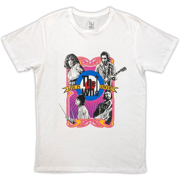 The Who Unisex T-Shirt: In Concert Target Logo (White)
