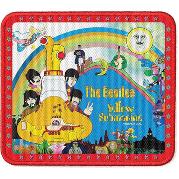 The Beatles Standard Patch: Yellow Submarine Stars Border