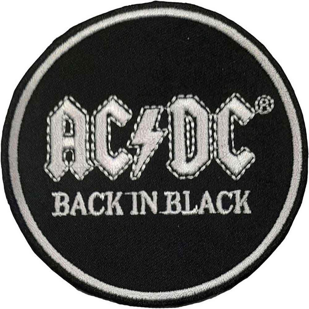 AC/DC Circular Standard Patch: Back In Black
