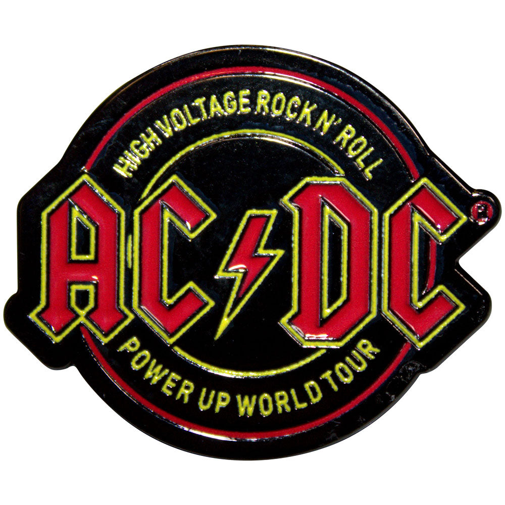 AC/DC  Pin Badge: High Voltage Rock N Roll PWR-UP World Tour  (Ex-Tour)