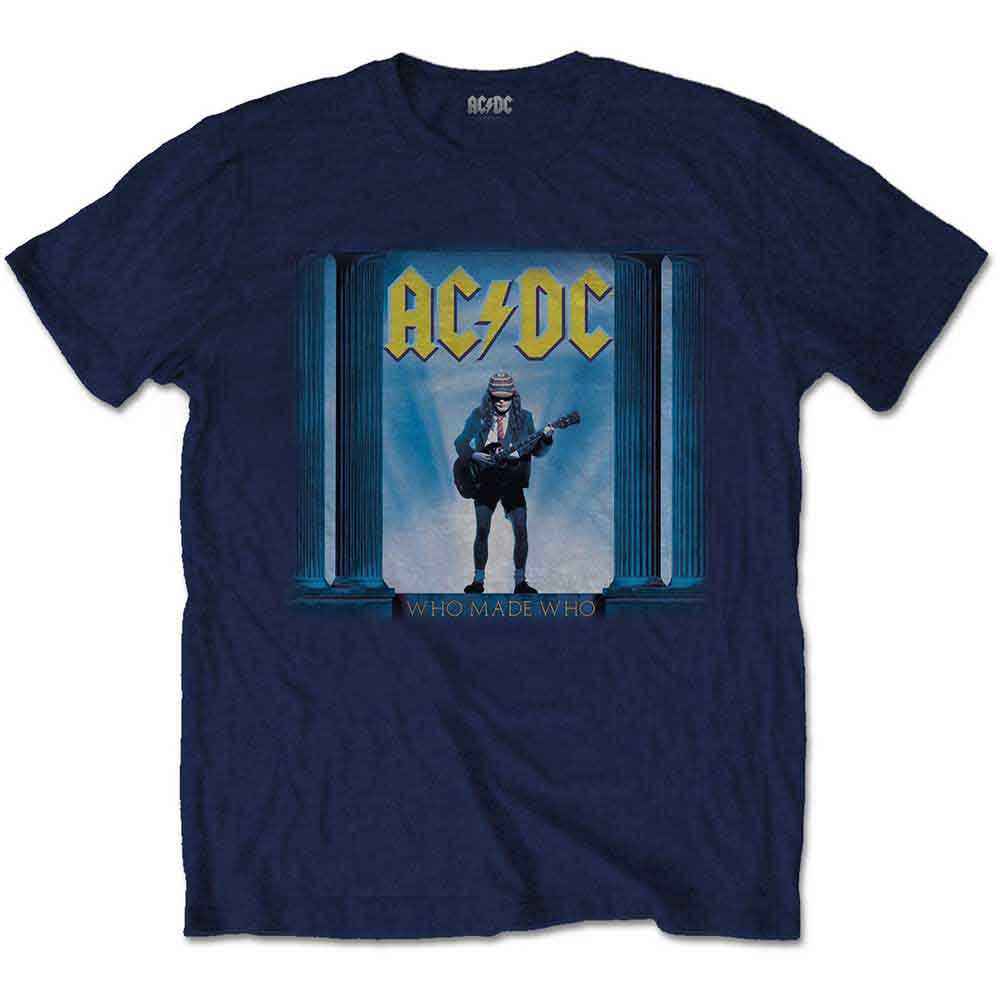 AC/DC Unisex T-Shirt: Who Man Who (Navy Blue)