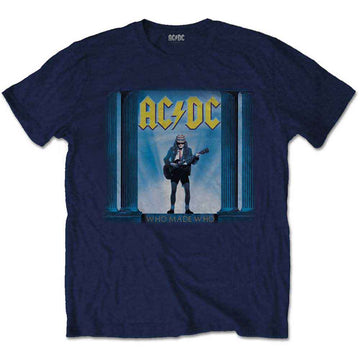 AC/DC Unisex T-Shirt: Who Man Who (Navy Blue)
