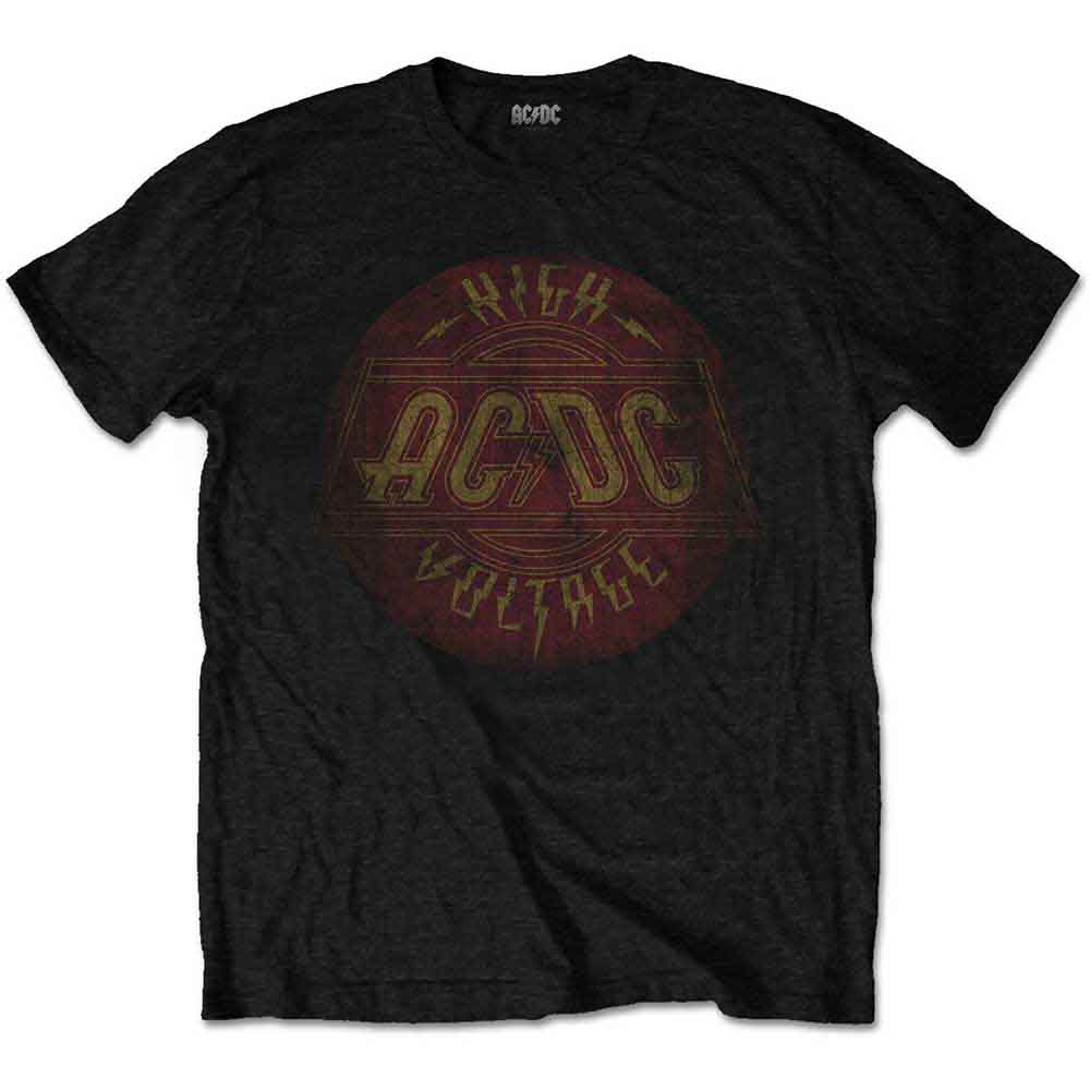 AC/DC Unisex T-Shirt: High Voltage Vintage (Black)