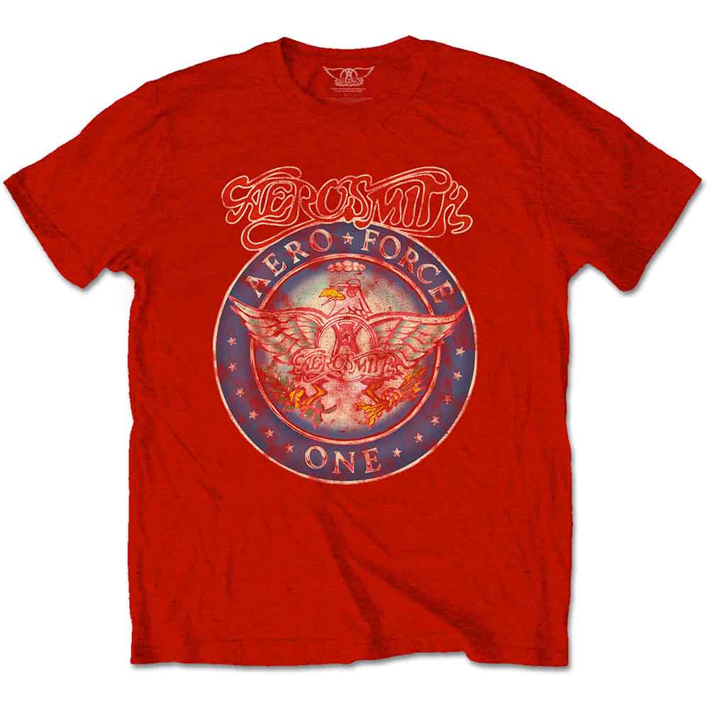 Aerosmith Unisex T-Shirt: Aero Force (Red)