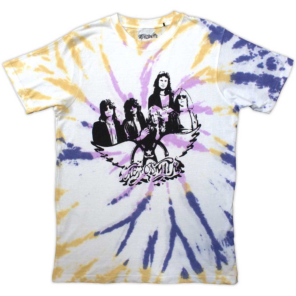 Aerosmith Unisex T-Shirt: Photo Wings (Natural) (Wash Collection)