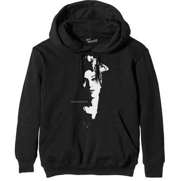Amy Winehouse Unisex Pullover Hoodie: Scarf Portrait (Black)