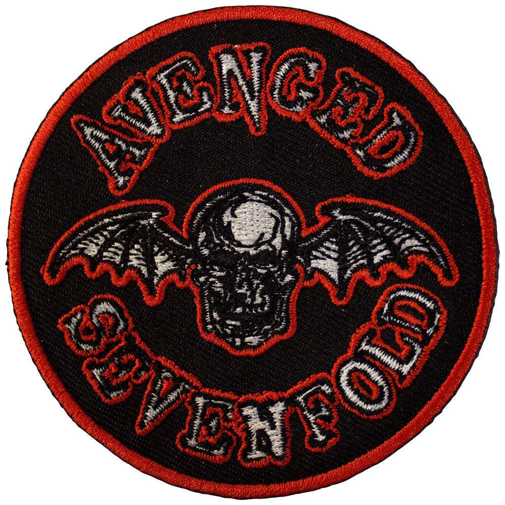 Avenged Sevenfold Circular Standard Patch: Deathbat Orange Border