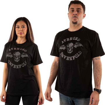Avenged Sevenfold Unisex T-Shirt: Deathbat (Black) (Embellished)