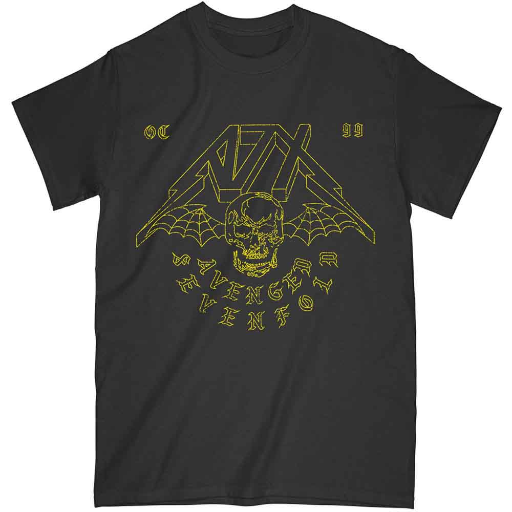 Avenged Sevenfold Unisex T-Shirt: Webbed Wings (Black)
