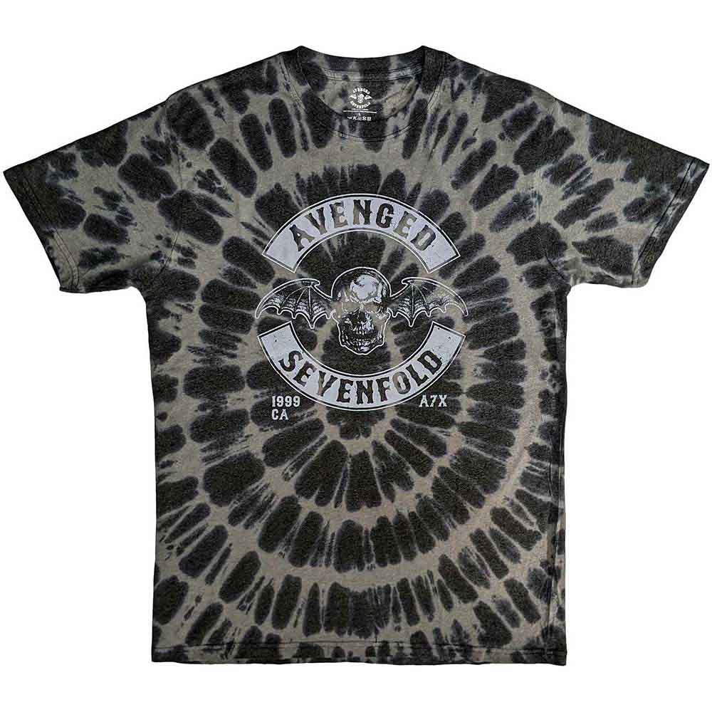 Avenged Sevenfold Unisex T-Shirt: Deathbat Crest (Charcoal Grey) (Wash Collection)