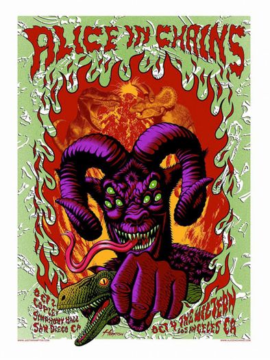 Alice in Chains - San Diego - Mini Poster